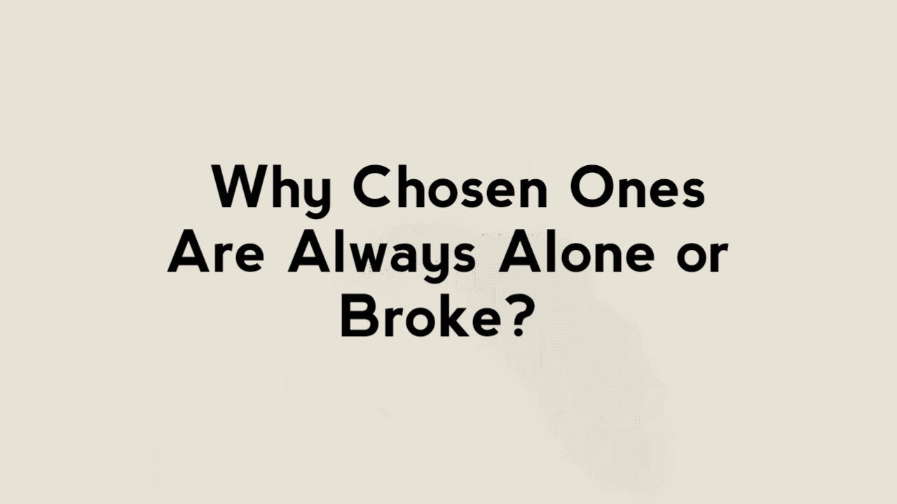 Why Chosen Ones Are Always Alone or Broke?